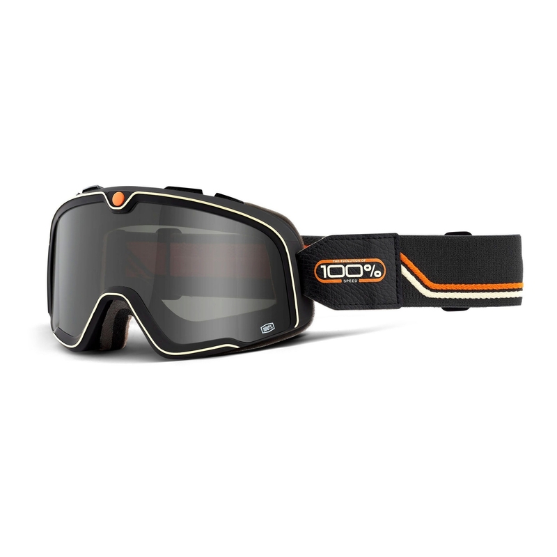 100% očala BARSTOW Team Speed črno-oranžna (dimljena pleksi stekla)