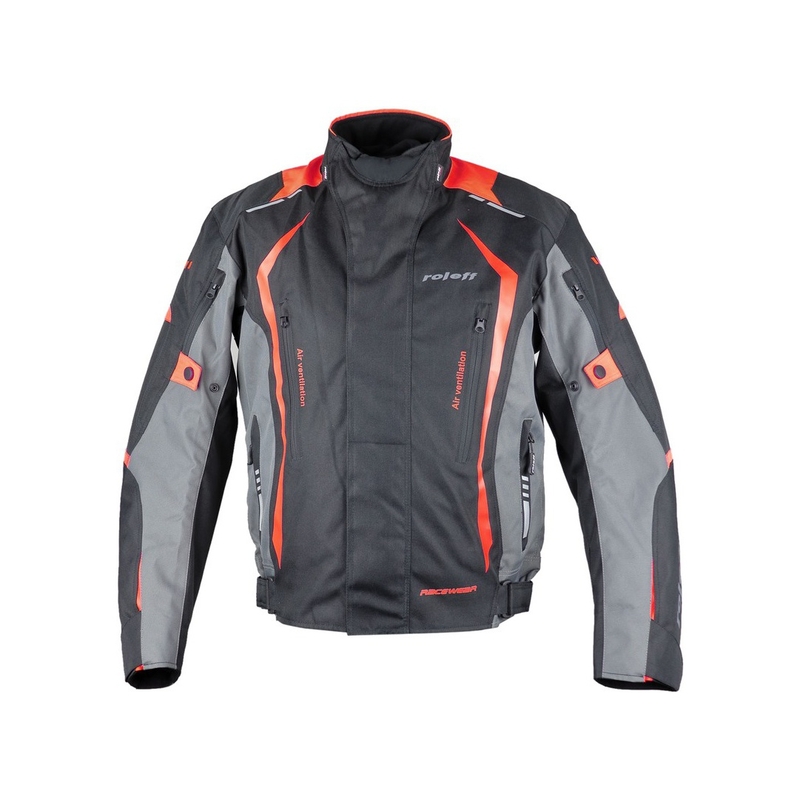 Motoristična jakna Roleff Olpe black-grey-red