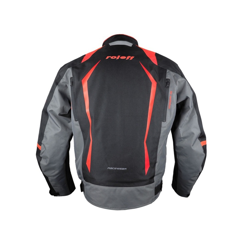 Motoristična jakna Roleff Olpe black-grey-red