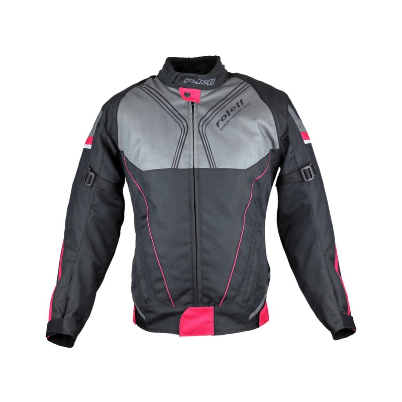 Ženska motoristična jakna Roleff Irma black-grey-pink