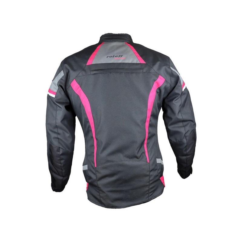 Ženska motoristična jakna Roleff Irma black-grey-pink