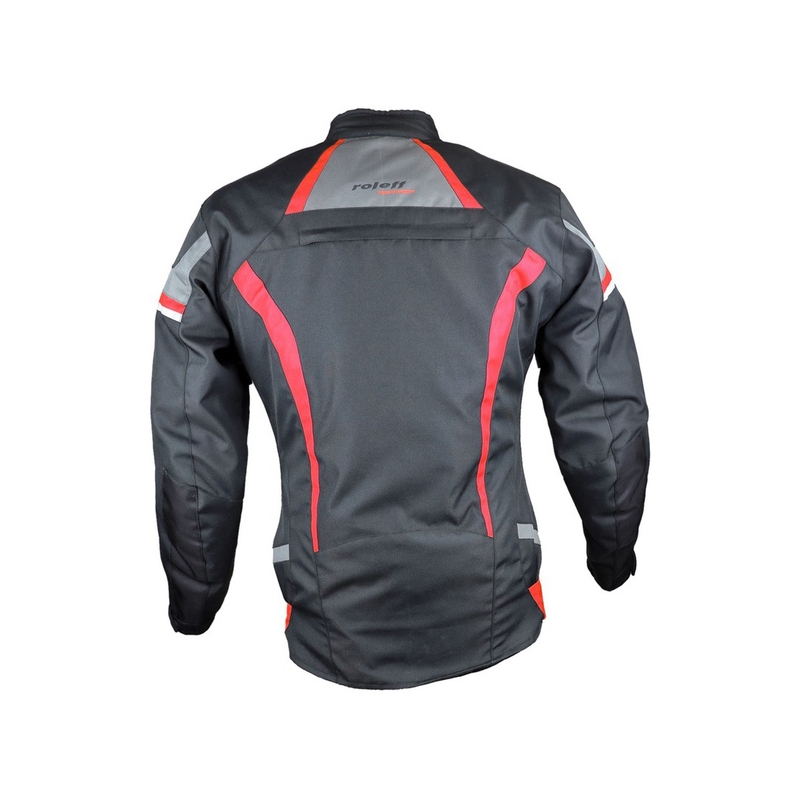Ženska motoristična jakna Roleff Irma Black-Grey-Red