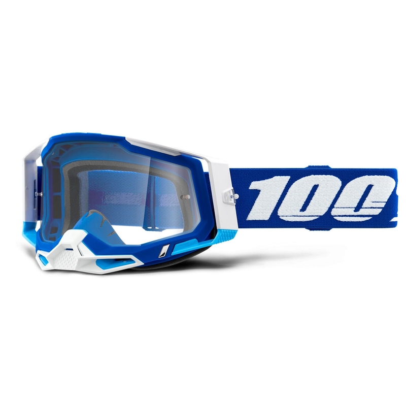 Motokros očala 100% RACECRAFT 2 modra (prozoren pleksi)