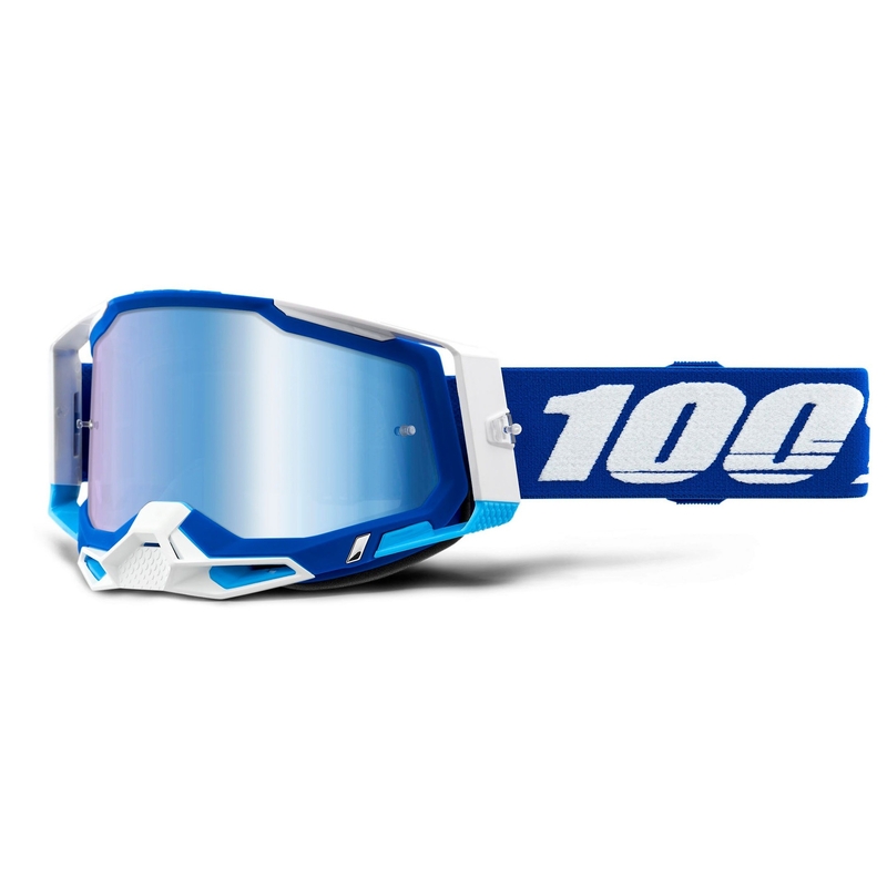 Motokros očala 100% RACECRAFT 2 blue (blue mirrored plexi) razprodaja