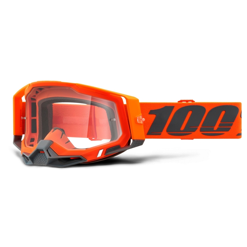 Motokros očala 100% RACECRAFT 2 oranžna (prozoren pleksi)