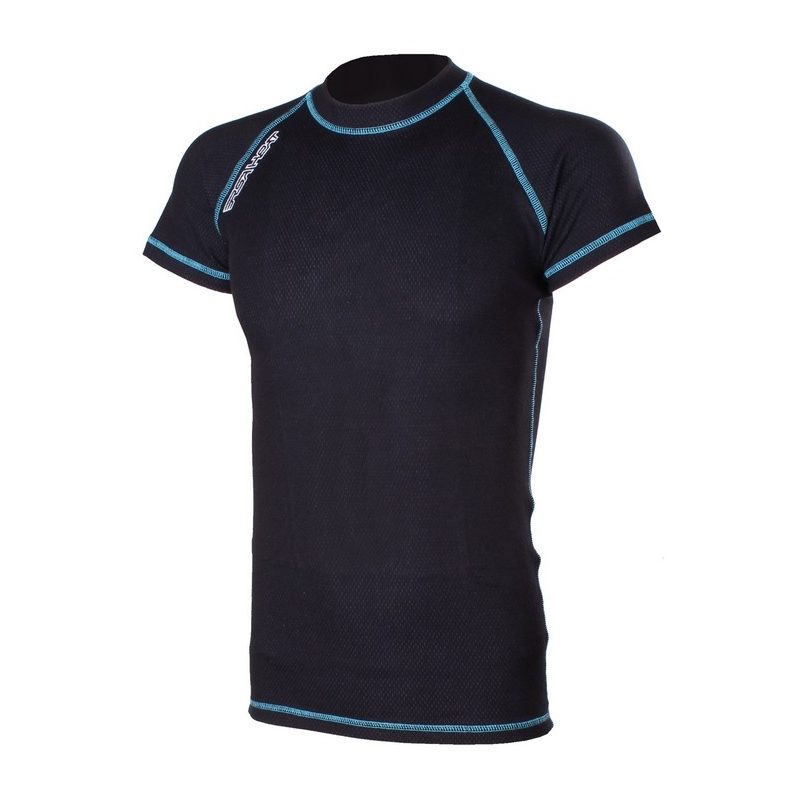 Termo majica RSA Heat črno-modra s kratkimi rokavi
