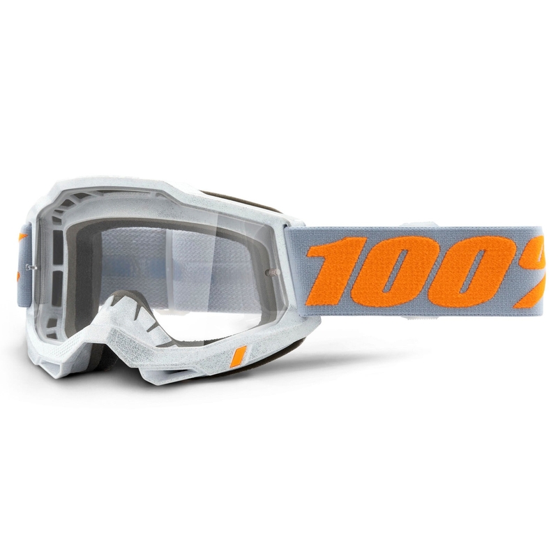 Motokros očala 100% ACCURI 2 sivo-oranžna (prozoren pleksi)