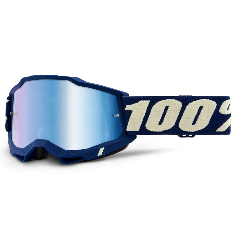 Motokros očala 100% ACCURI 2 tamva blue (modra zrcalna pleksi stekla)