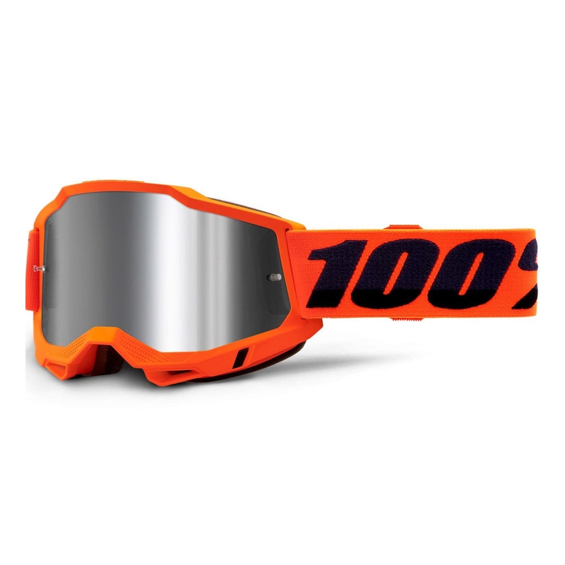 Motokros očala 100% ACCURI 2 oranžna (srebrni zrcalni pleksi)