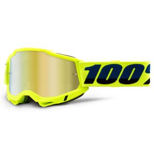 Motokros očala 100% ACCURI 2 fluo rumena (zlati zrcalni pleksi)