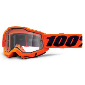Motokros očala 100% ACCURI 2 oranžna (dvojni prozorni pleksi)