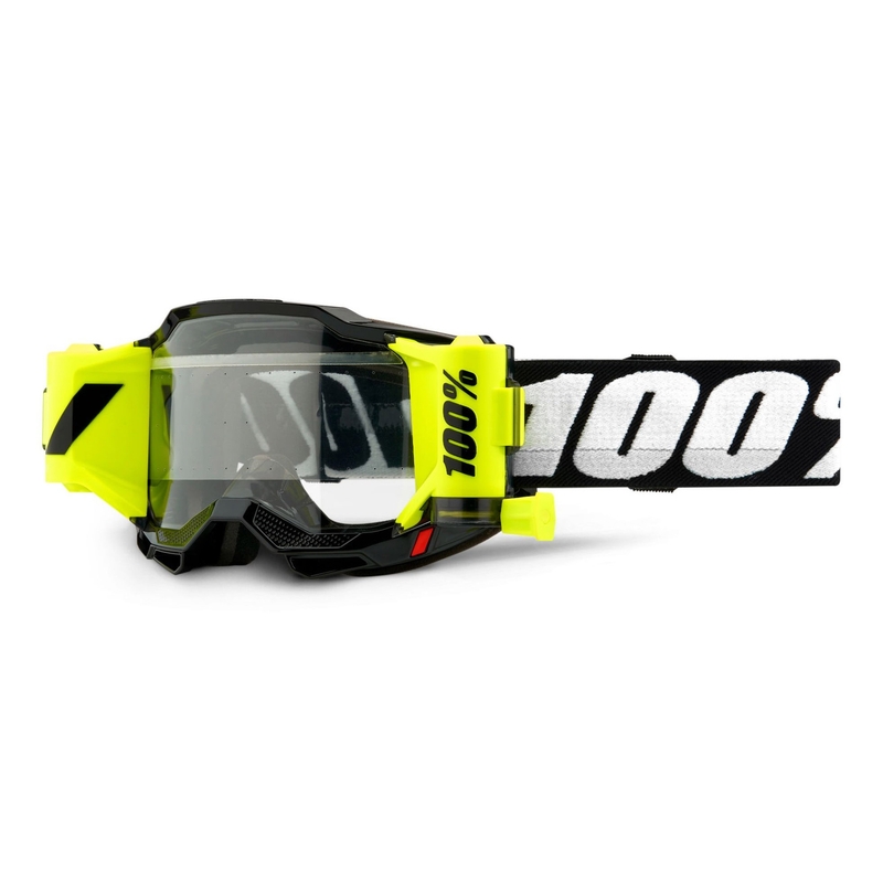 Motokros očala 100% ACCURI 2 Roll-Off črna (prozoren pleksi)