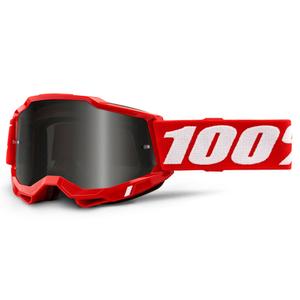 Motokros očala 100% ACCURI 2 rdeča (dimljen pleksi)
