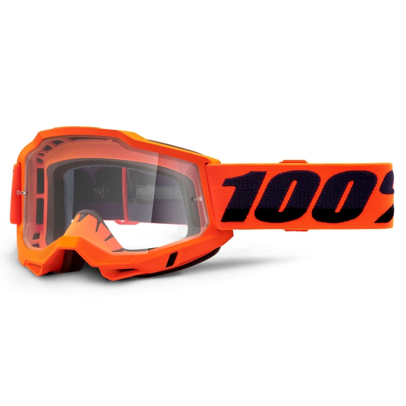Motokros očala 100% ACCURI 2 OTG oranžna (prozoren pleksi) razprodaja