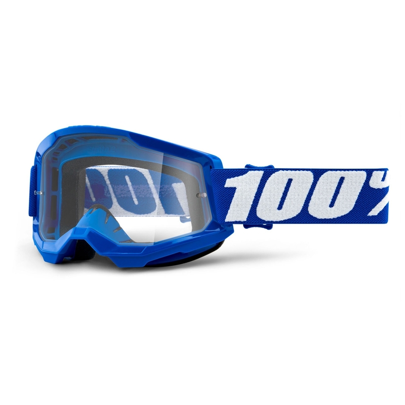 Motokros očala 100% STRATA 2 modra (prozoren pleksi)