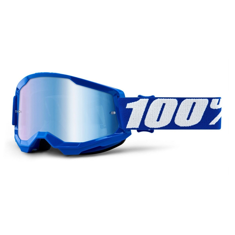 Motokros očala 100% STRATA 2 blue (modra zrcalna pleksi stekla)