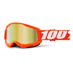 Motokros očala 100% STRATA 2 Orange orange (zlati zrcalni pleksi)