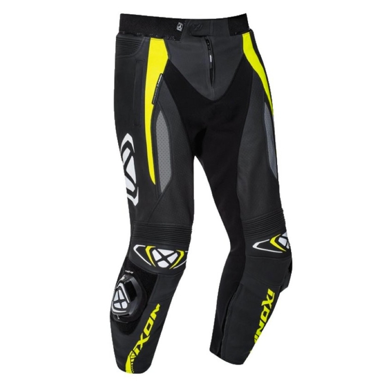 IXON Vortex Pant 2 Black-Fluo Yellow Motoristične hlače razprodaja