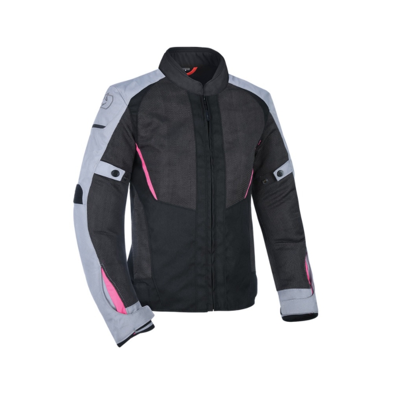 Ženska motoristična jakna Oxford Iota 1.0 Air Black-Grey-Pink