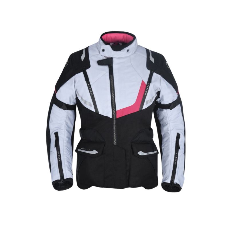 Ženska motoristična jakna Oxford Montreal 3.0 Black-Grey-Pink