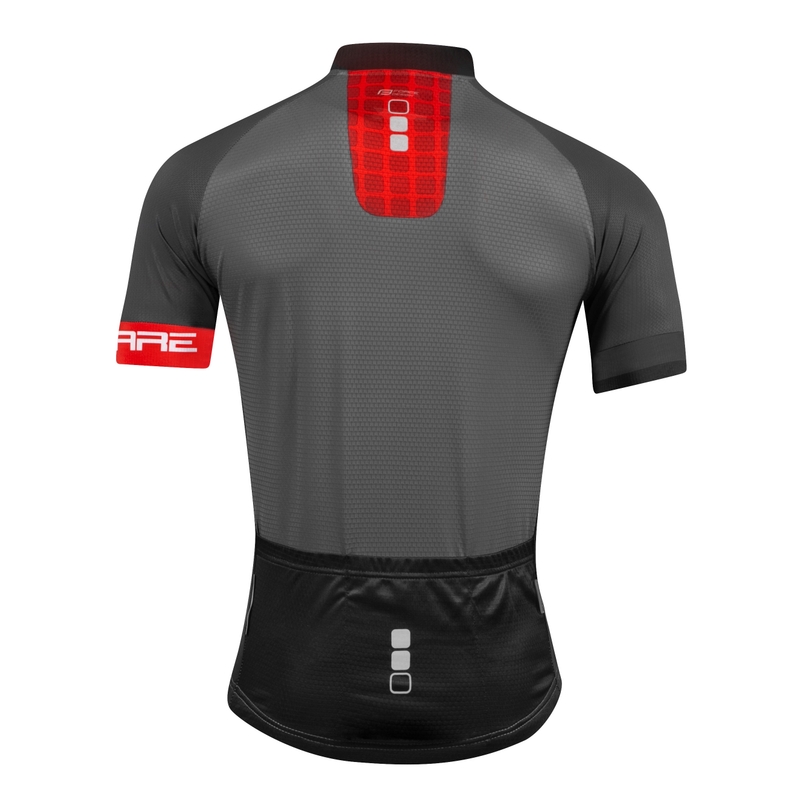 Majica FORCE Square sivo-rdeča - kratki rokavi razprodaja