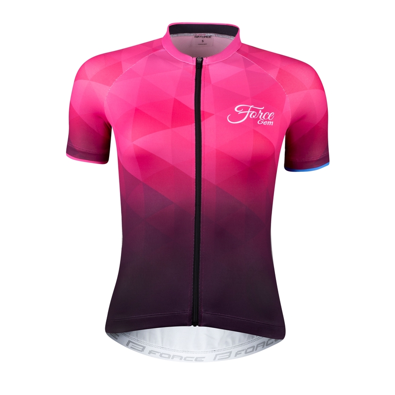 Ženski dres FORCE Gem pink - kratki rokavi razprodaja