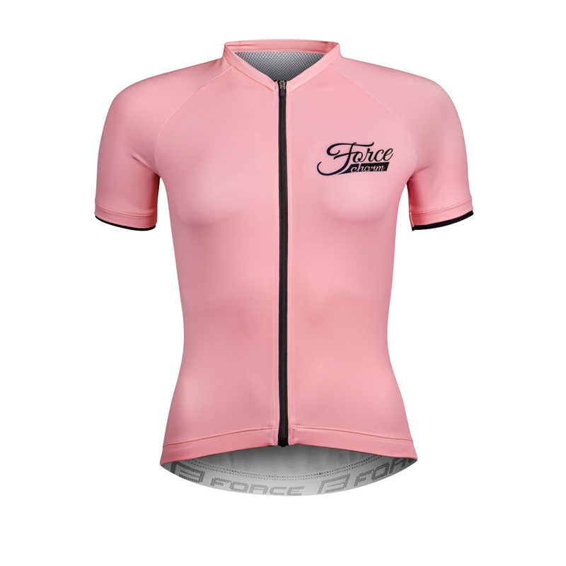 Ženski dres FORCE Charm light pink - kratki rokavi razprodaja