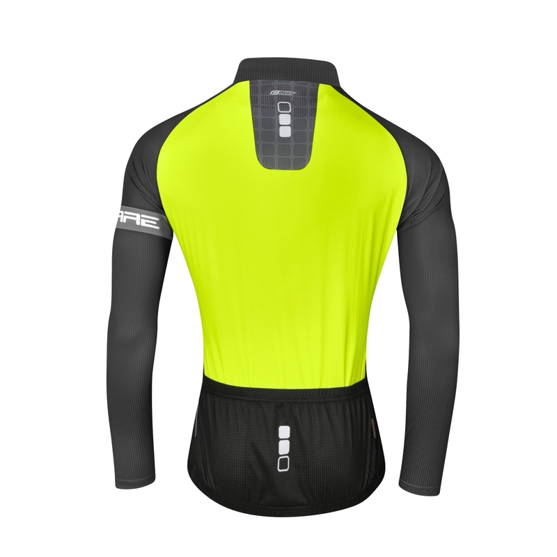 Majica FORCE Square sivo-fluo rumena - dolgi rokavi razprodaja