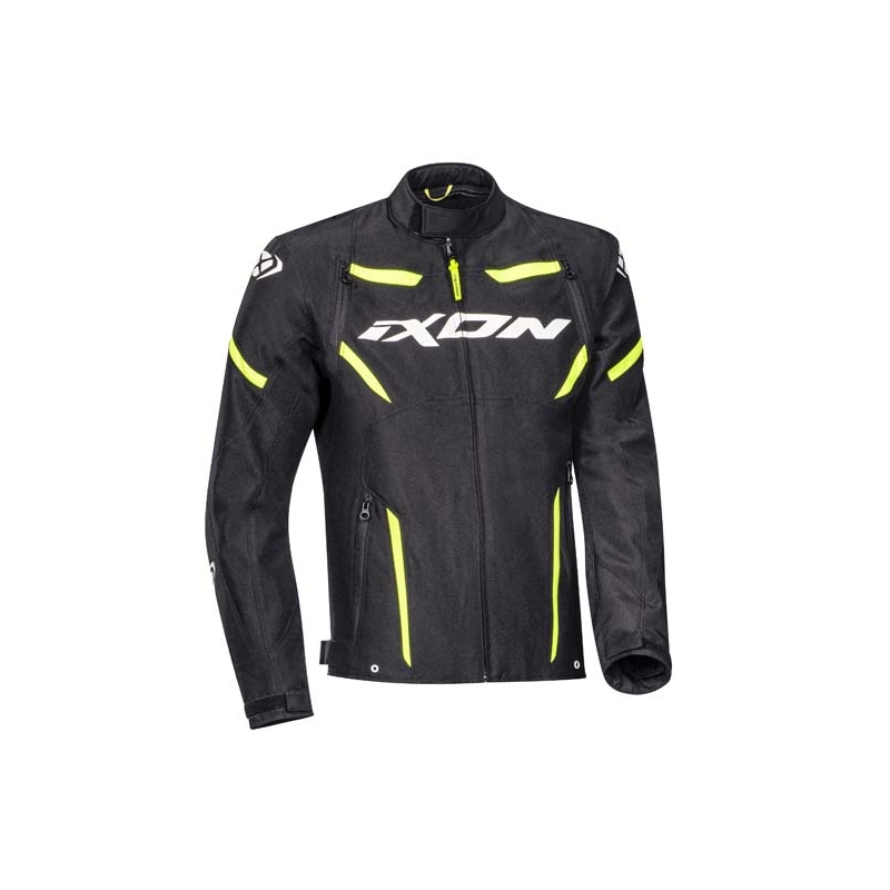 Motoristična jakna IXON Striker black-fluo yellow razprodaja