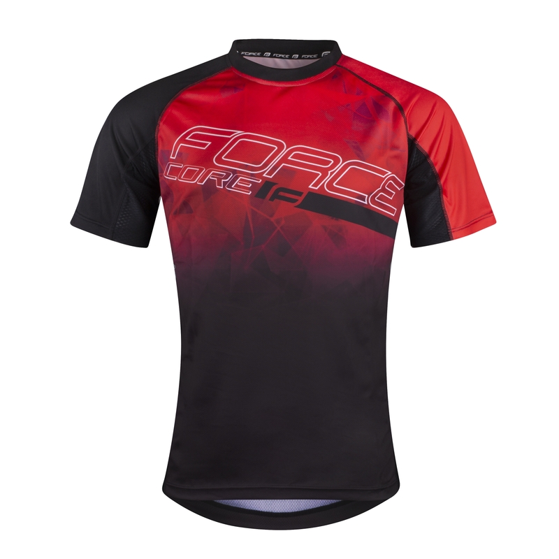 Dres FORCE MTB Core rdeče-črna razprodaja