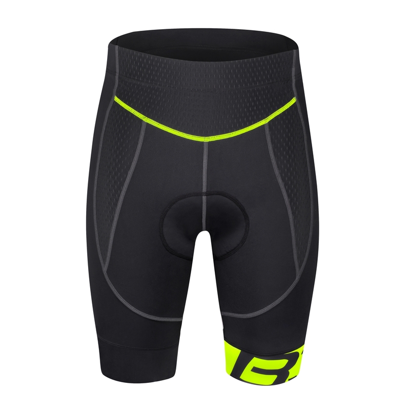 Kratke hlače FORCE B30 black-fluo yellow razprodaja