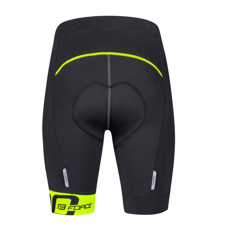 Kratke hlače FORCE B30 black-fluo yellow razprodaja