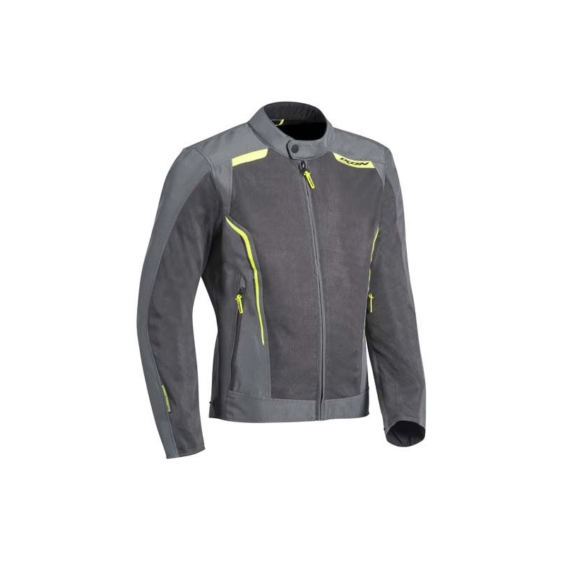 Motoristična jakna IXON Cool Air sivo-fluo rumena razprodaja