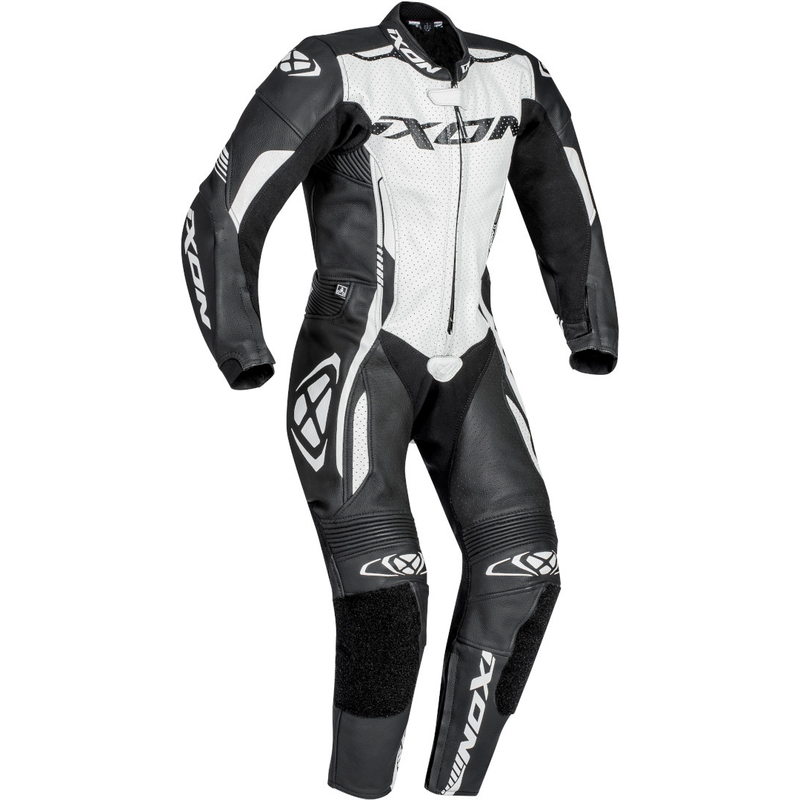 IXON Vortex Black and White Motorcycle Coverall za otroke razprodaja