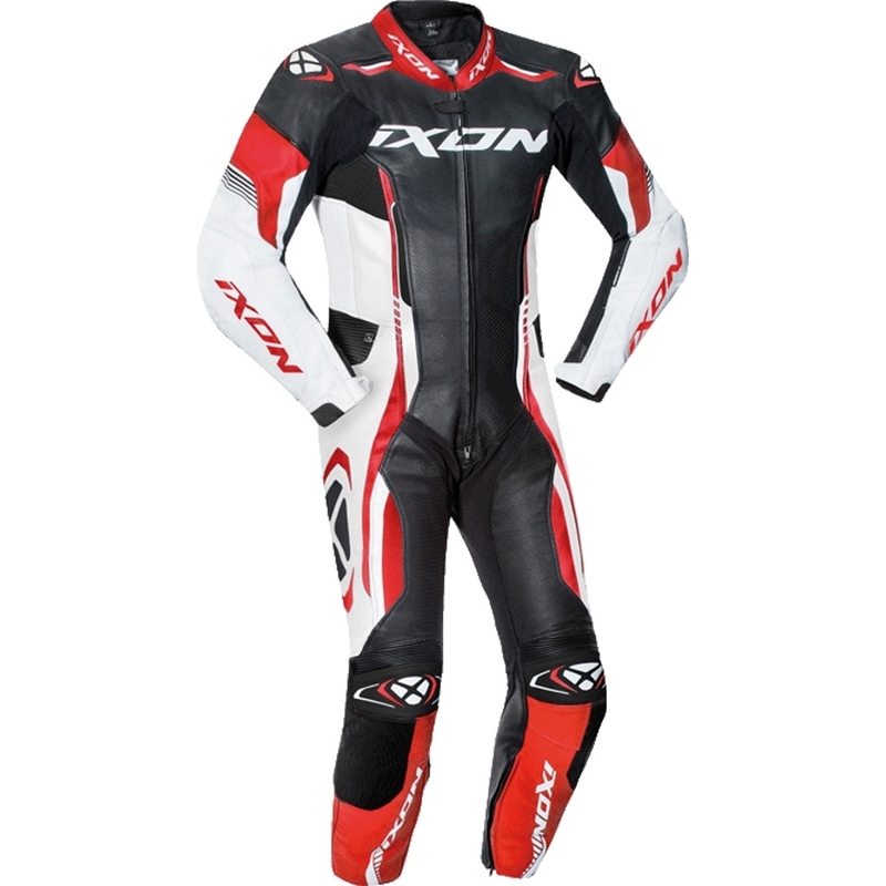 IXON Vortex Black-White-Red Motorcycle Coverall za otroke razprodaja