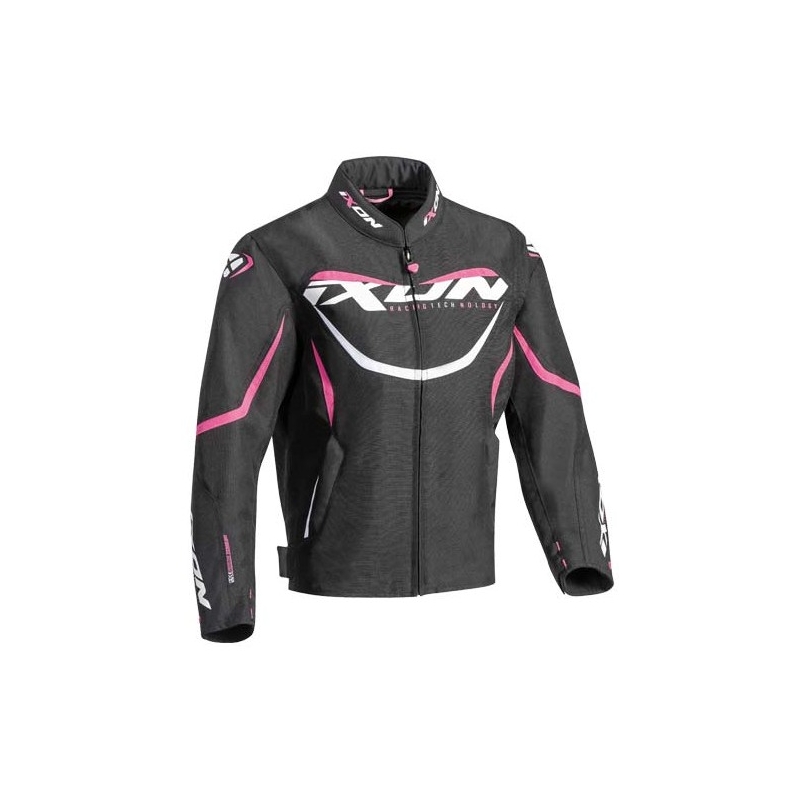 Otroška motoristična jakna IXON Sprinter black-white-pink razprodaja