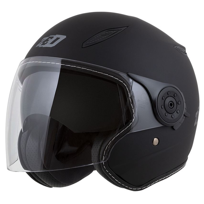 Odprta motoristična čelada ZED C50 črna mat