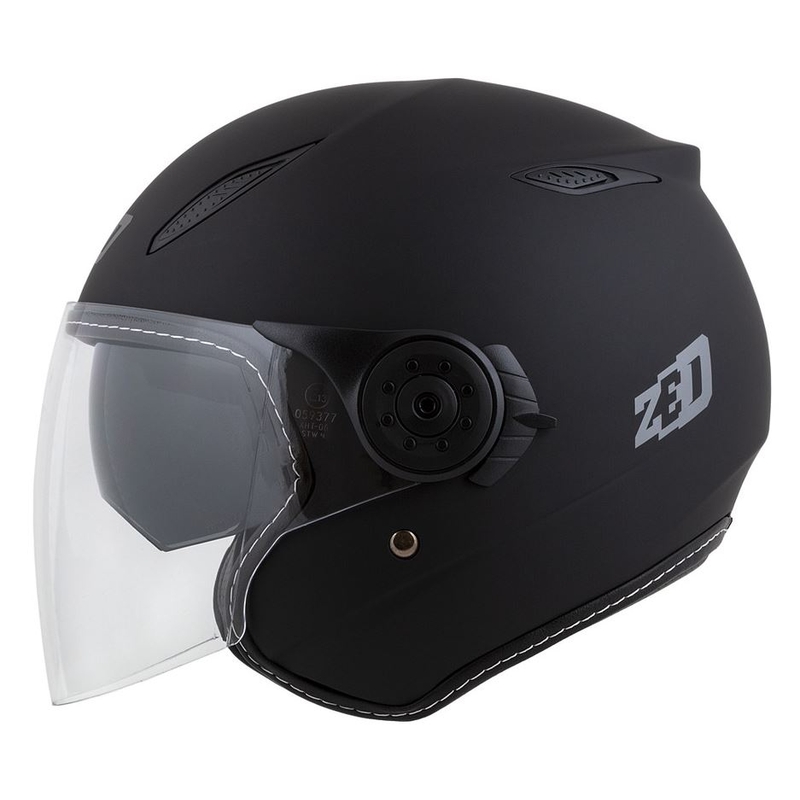 Odprta motoristična čelada ZED C50 črna mat