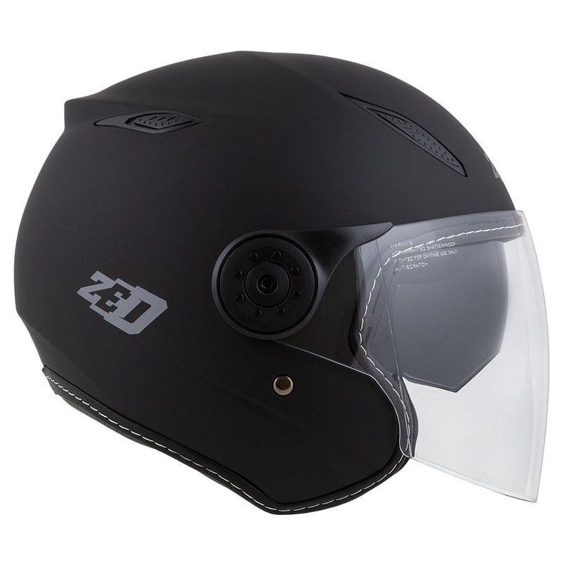 Odprta motoristična čelada ZED C50 črna mat