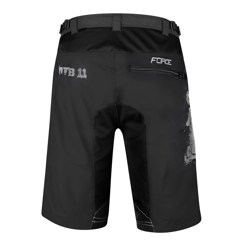 Kratke hlače FORCE MTB-11 black razprodaja