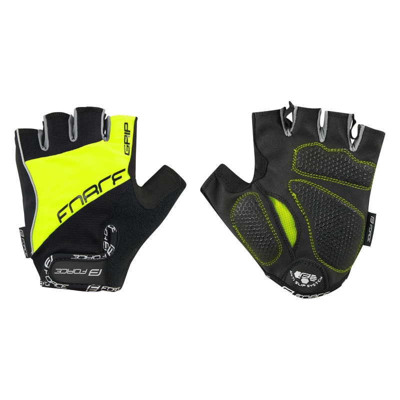 Rokavice FORCE GRIP črno-fluo rumene razprodaja