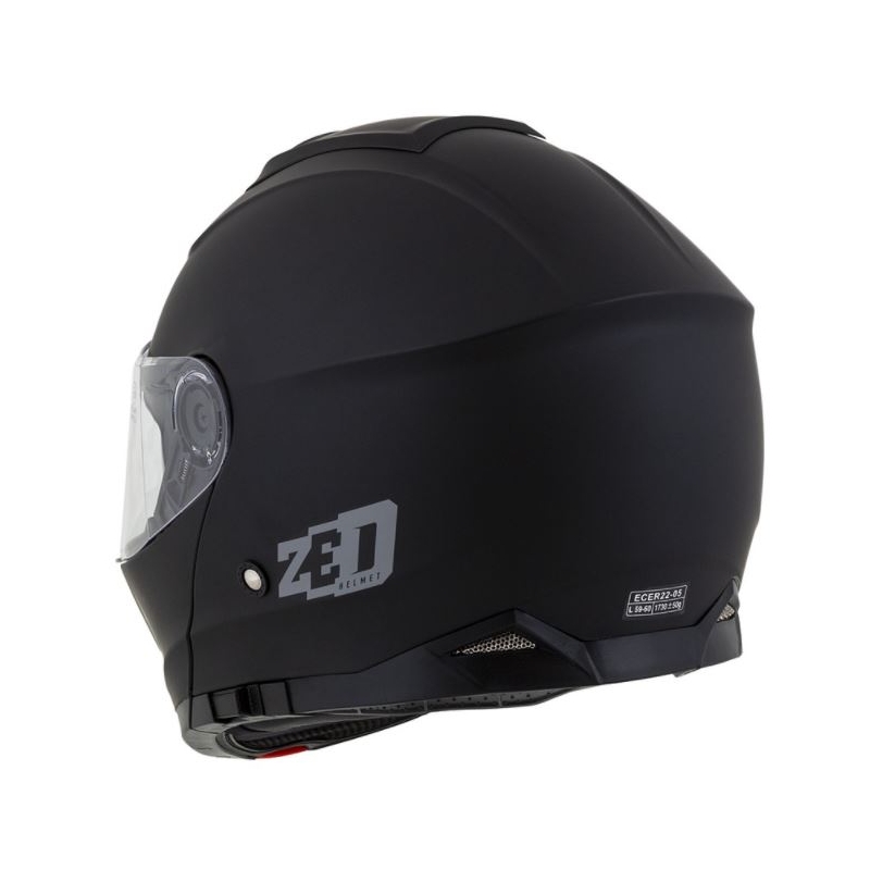 Obračalna motoristična čelada ZED F18 črna mat