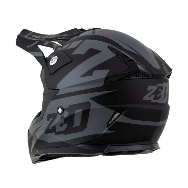 Motokros čelada ZED X1.9 črno-siva mat