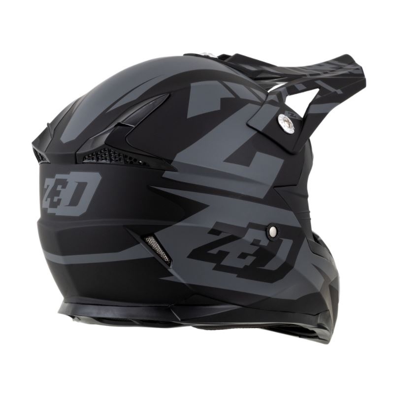 Motokros čelada ZED X1.9 črno-siva mat