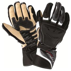 Motoristične rokavice Roleff Sachsenring črno-bele barve