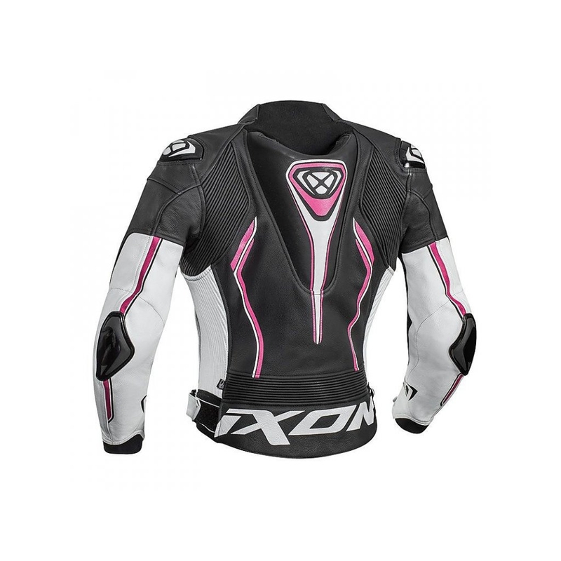 Ženska motoristična jakna IXON Vortex black-white-pink razprodaja