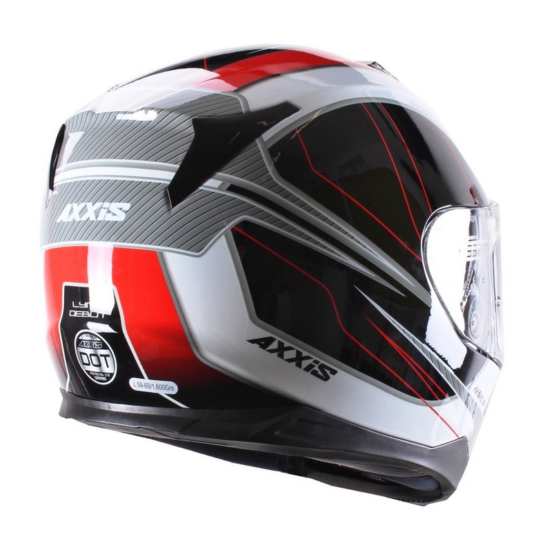 Motoristična čelada Axxis Debut črno-rdeča razprodaja