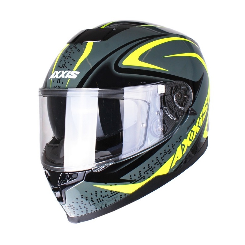 Motoristična čelada Axxis Alert grey-fluo yellow razprodaja