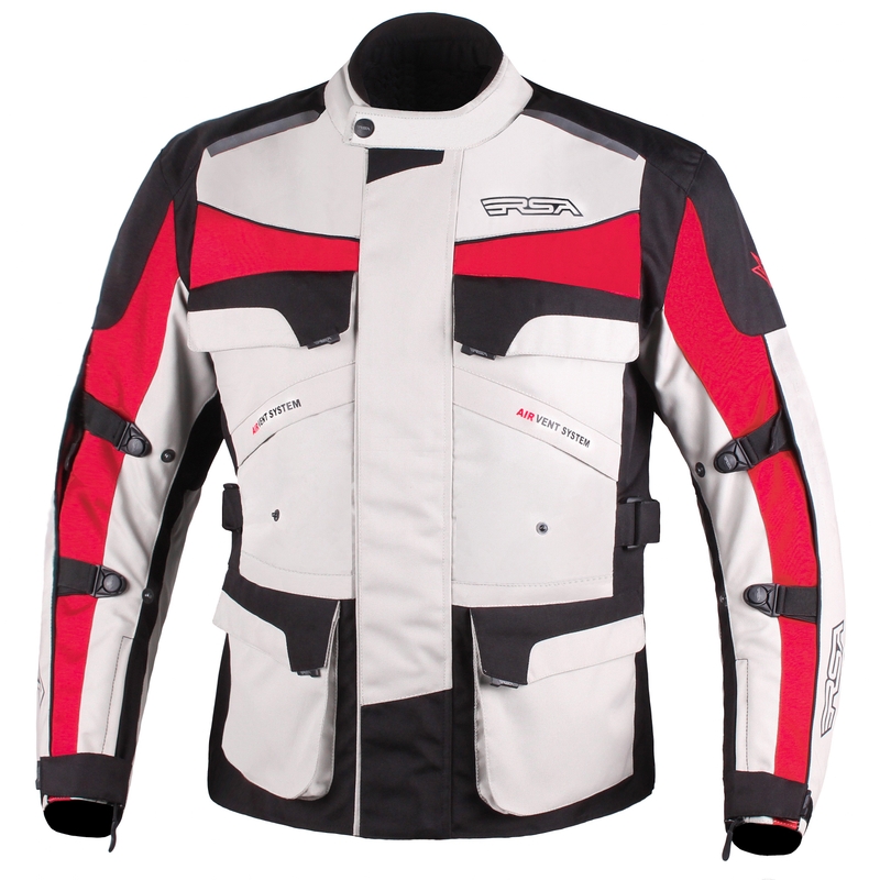 Motoristična jakna RSA Tiger black-grey-red - kakovost II