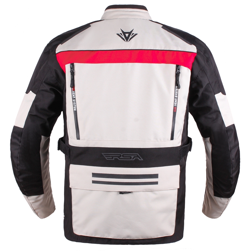 Motoristična jakna RSA Tiger black-grey-red - kakovost II